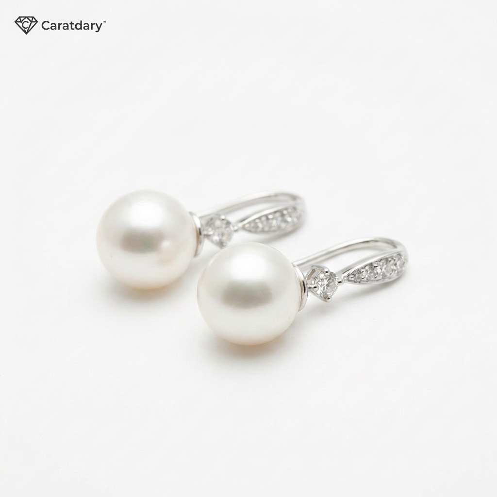 Caratdary™ Lumina Pearl Drop Earrings