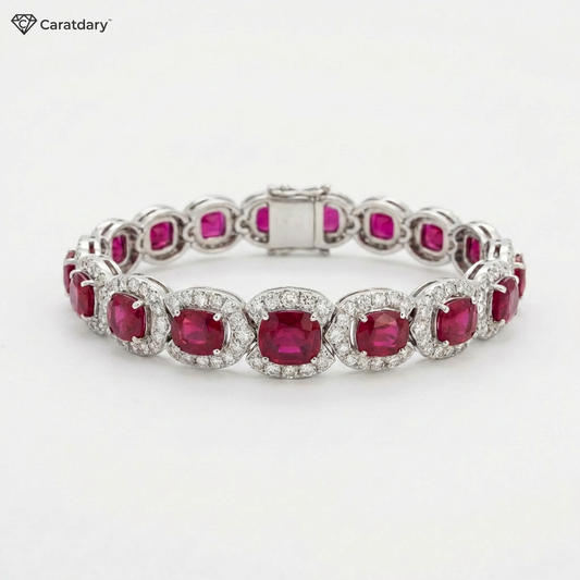Caratdary™ Scarlet Halo Link Bracelet