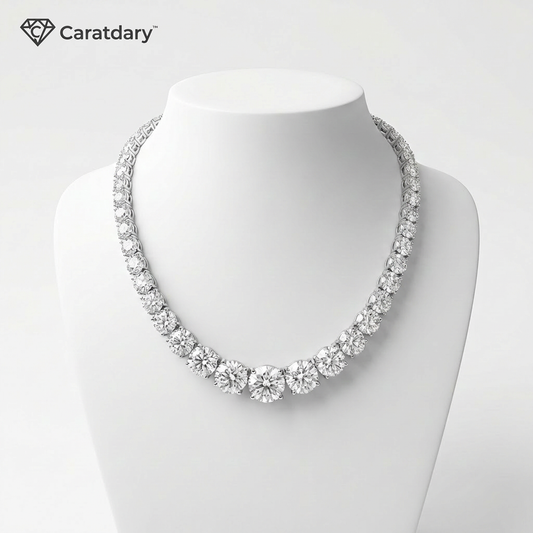 Caratdary™ Radiant Cascade Diamond Necklace