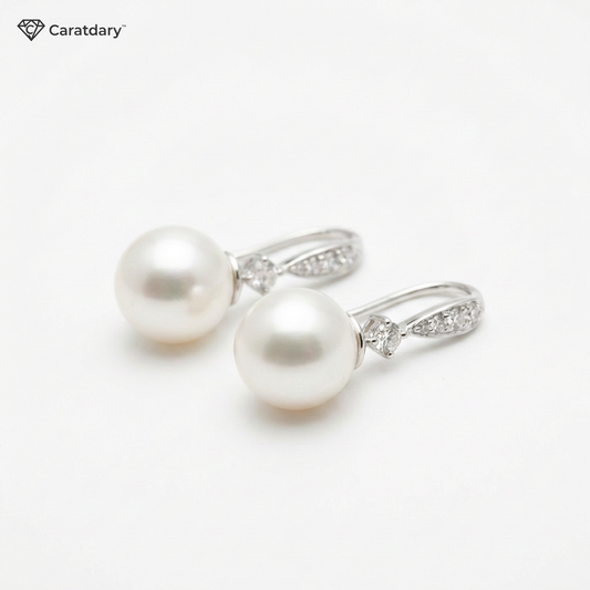 Caratdary™ Lumina Pearl Drop Earrings